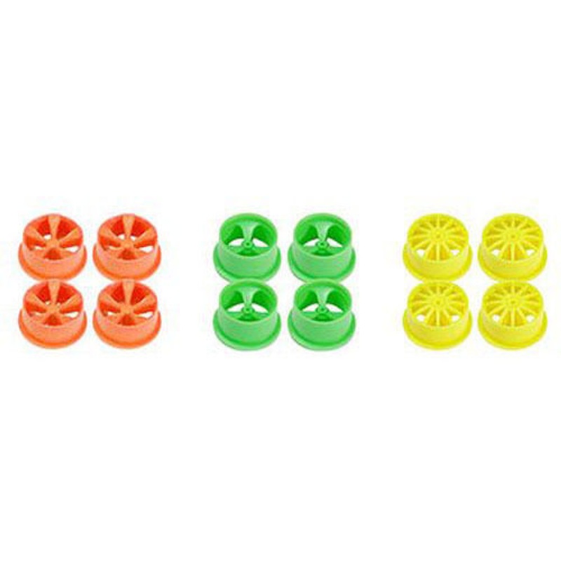 Tamiya 95241 Mini 4WD Fluorescent Wheel Set (Small Diameter/Low Profile)