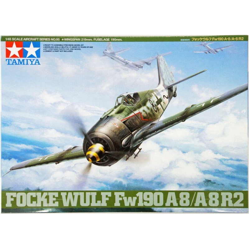 Tamiya 61095 Focke Wulf Fw190 A-8/A-8 R2 1/48 Scale Kit