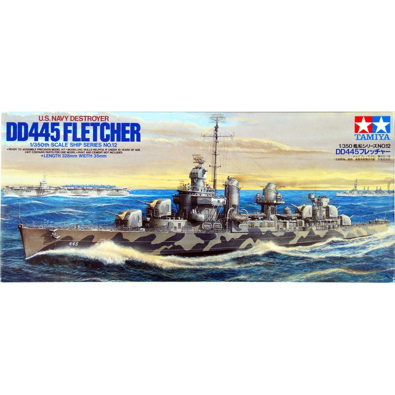 Tamiya 78012 US Navy Destroyer DD445 Fletcher 1/350 scale kit