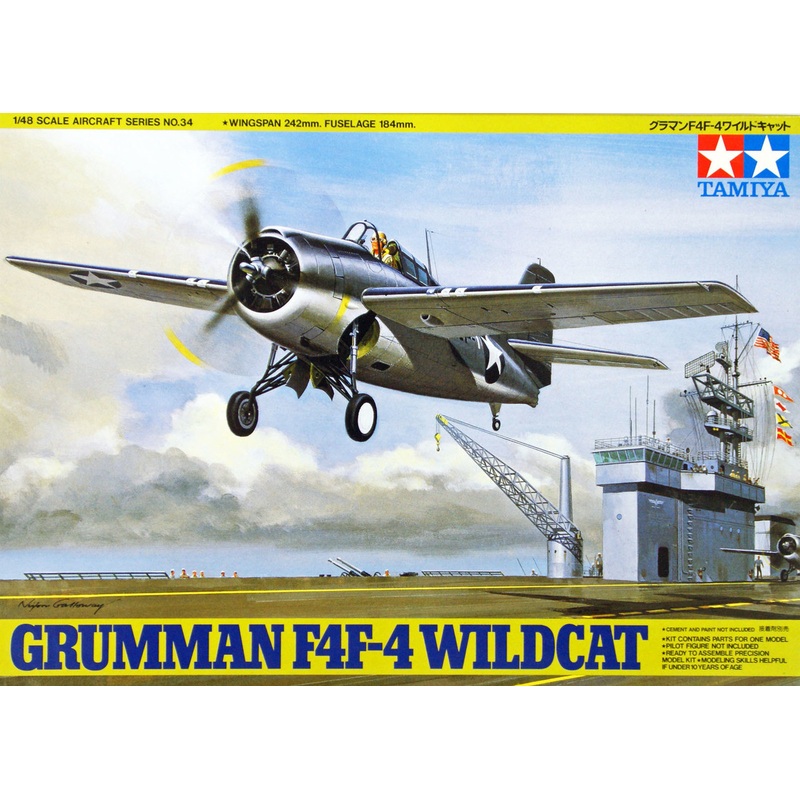 Tamiya 61034 Grumman F4F-4 Wildcat 1/48 Scale Kit
