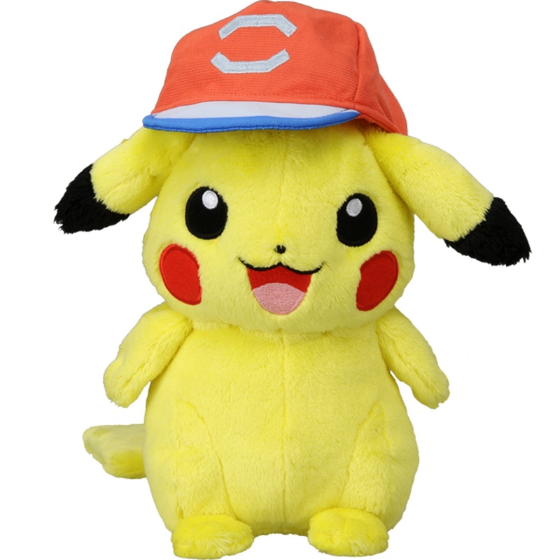 Takara Tomy Pokemon Plush Doll Ash’s Pikachu (Alola Cap Version) 898573