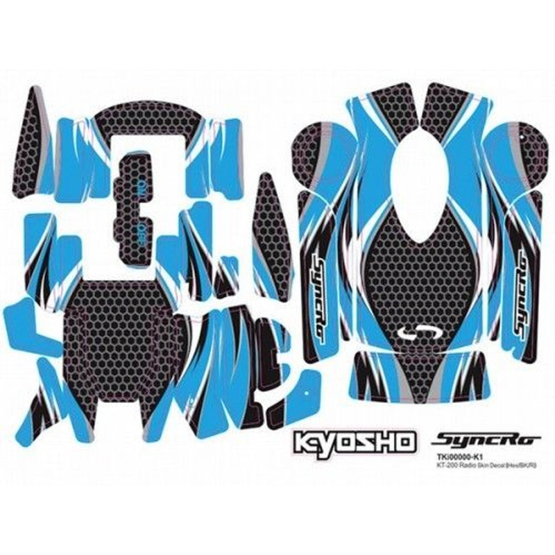 Kyosho 36271BL Radio Skins Decal(Blue/for KT-200,201)