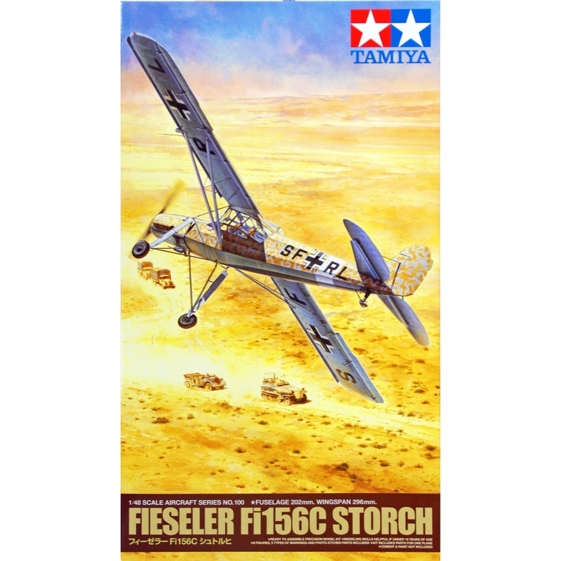 Tamiya 61100 Fieseler Fi156C Storch (with 6 figures) 1/48 Scale Kit
