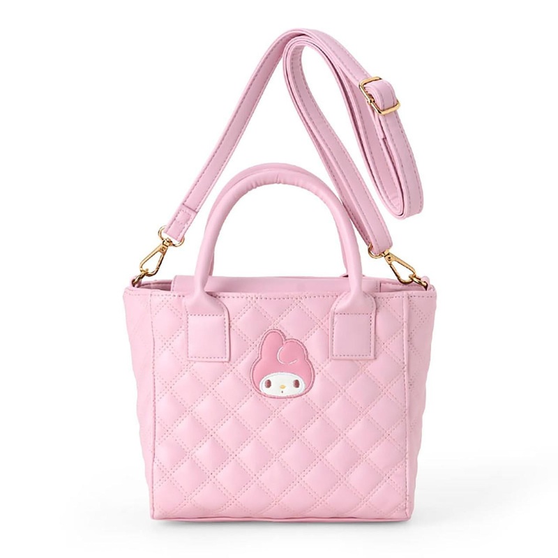 Sanrio My Melody Quilted 2-Way Mini Tote Bag Handbag Crossbody 308129