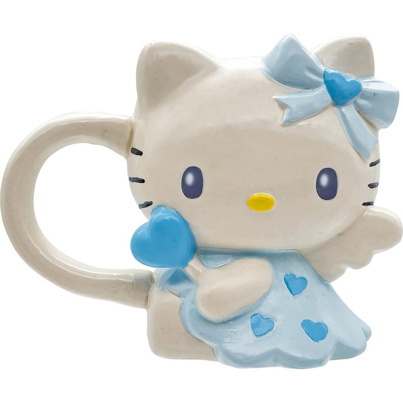 Sun Art Sanrio Die-Cut Mug Angel Hello Kitty Blue