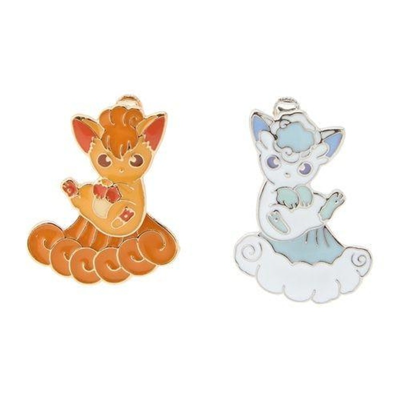 Pokemon Center Original Earrings Vulpix & Alolan Vulpix
