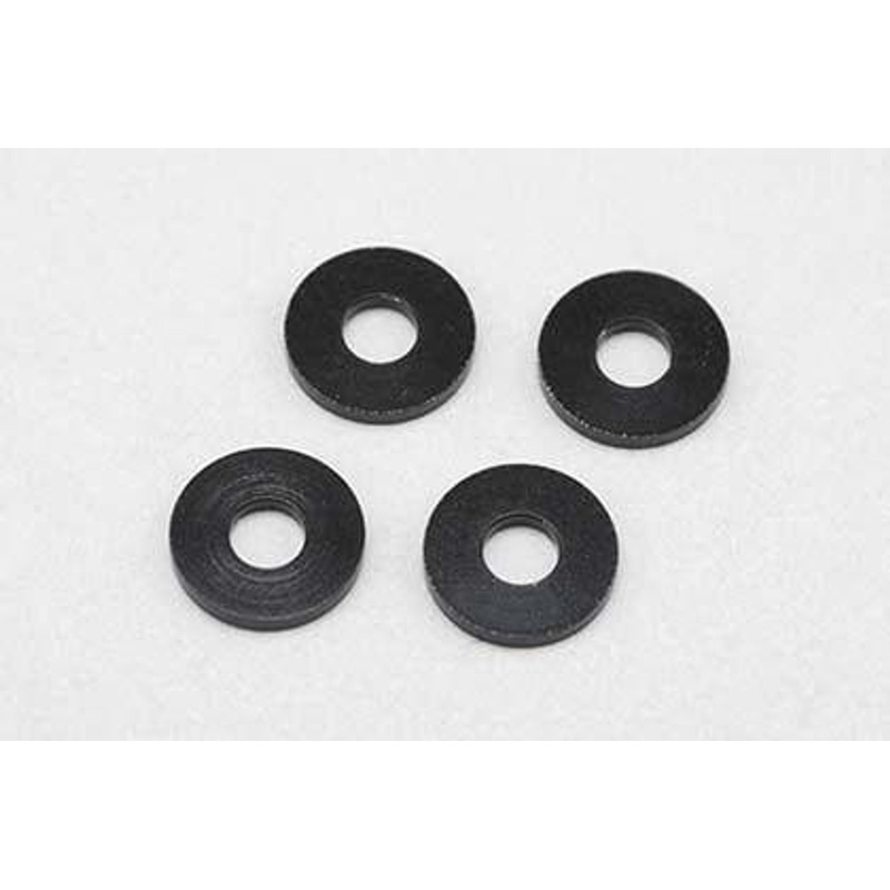Yokomo ZC-A3810BA Diameter 3x Diameter 8×1.0mm Aluminum Shim 4 Pieces Included (Black)