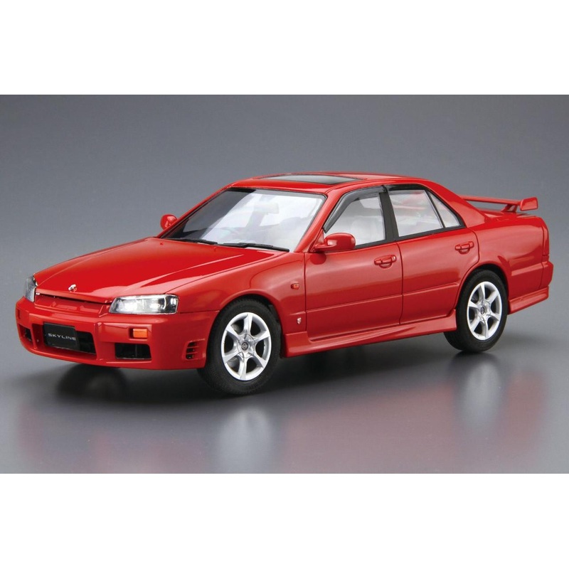 Aoshima The Model Car 1/24 Nissan ER34 Skyline 25GT-X Turbo ’98 / 25GT Turbo ’01 Plastic Model
