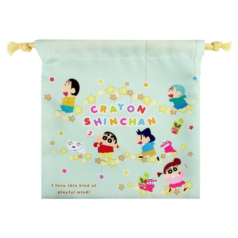 T’s Factory Crayon Shin-chan Flat Drawstring Bag Chocobi Road