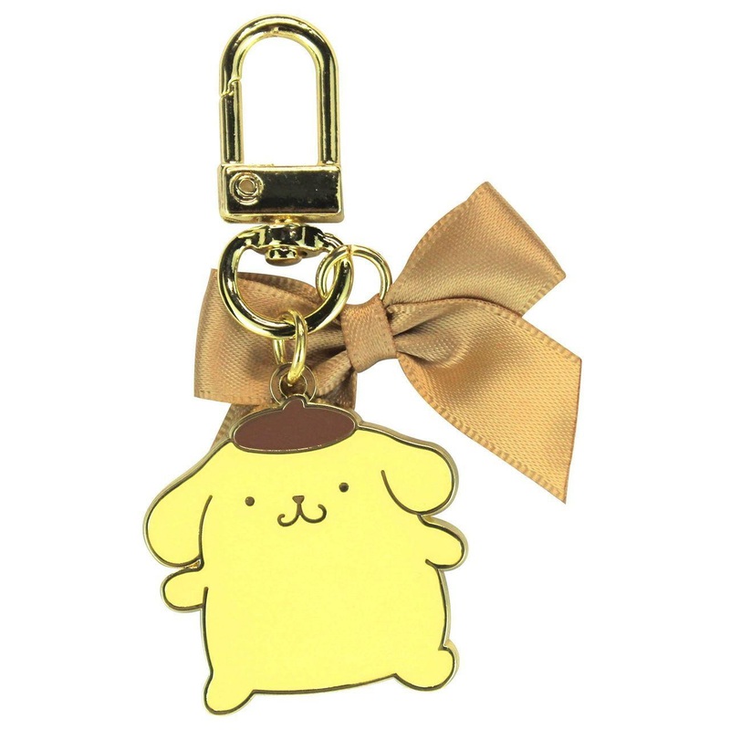 T’s Factory Sanrio Ribbon Metal Keychain Pom Pom Purin