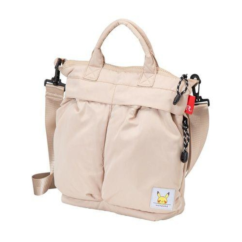 Pokemon Center Monpoke Rootote Square Puff Tote Beige