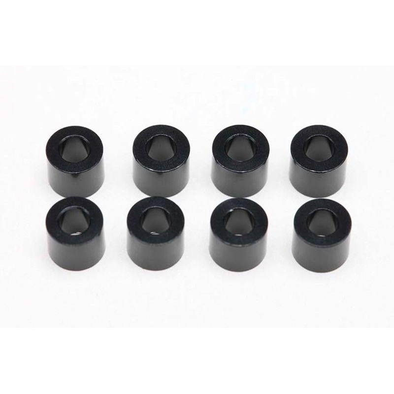 Yokomo ZC-A3650B Diameter 3x Diameter 6x 5.0mm Aluminum Shim 8 Pieces (Black)