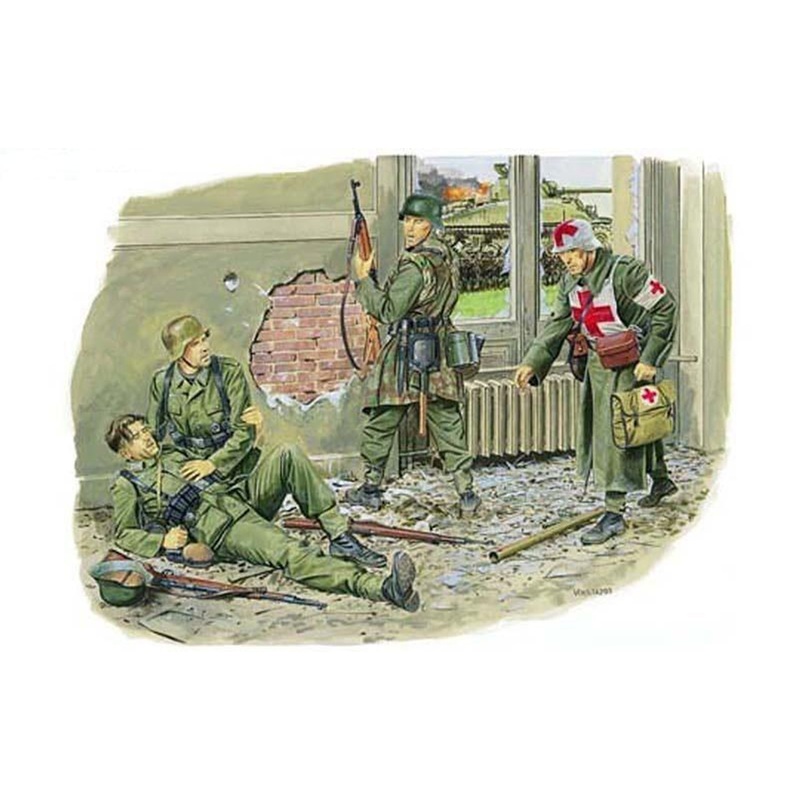 DRAGON 1/35 Fallen Comrade (Aachen 1944) Figure Set Plastic Model