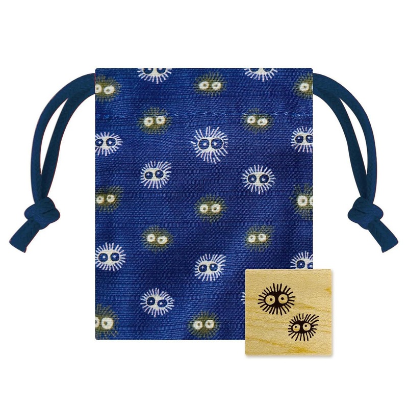 Drawstring pouch stamp Kurosuke (My Neighbor Totoro)