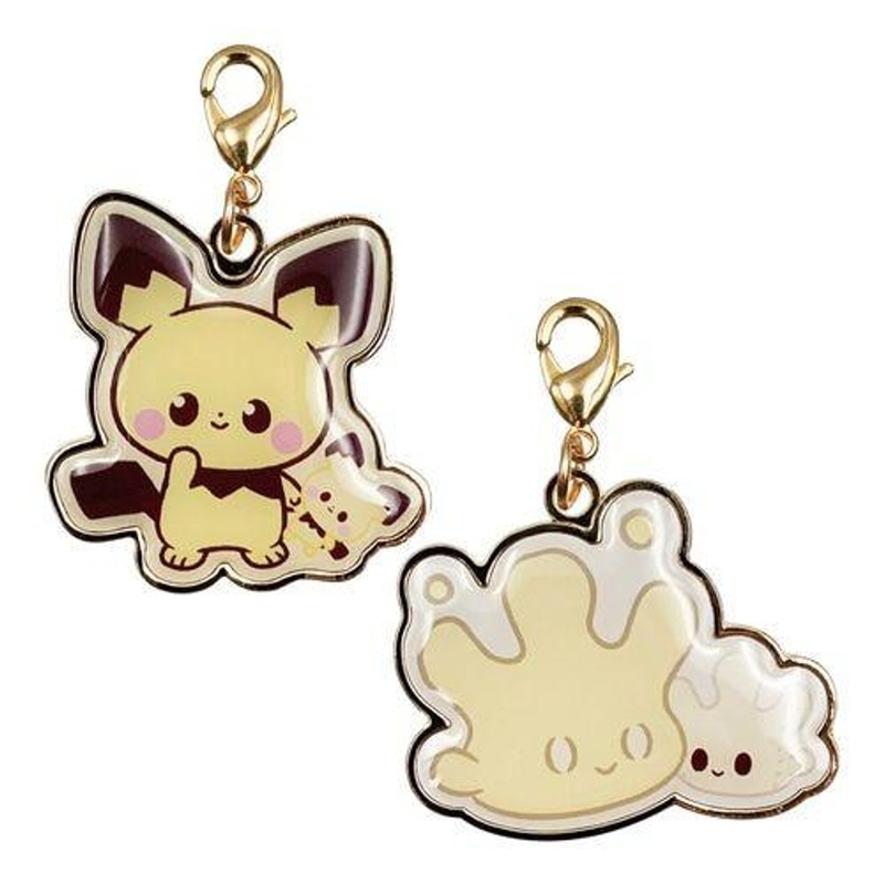 Pokemon Center Metal Charm Set Pichu & Milcery