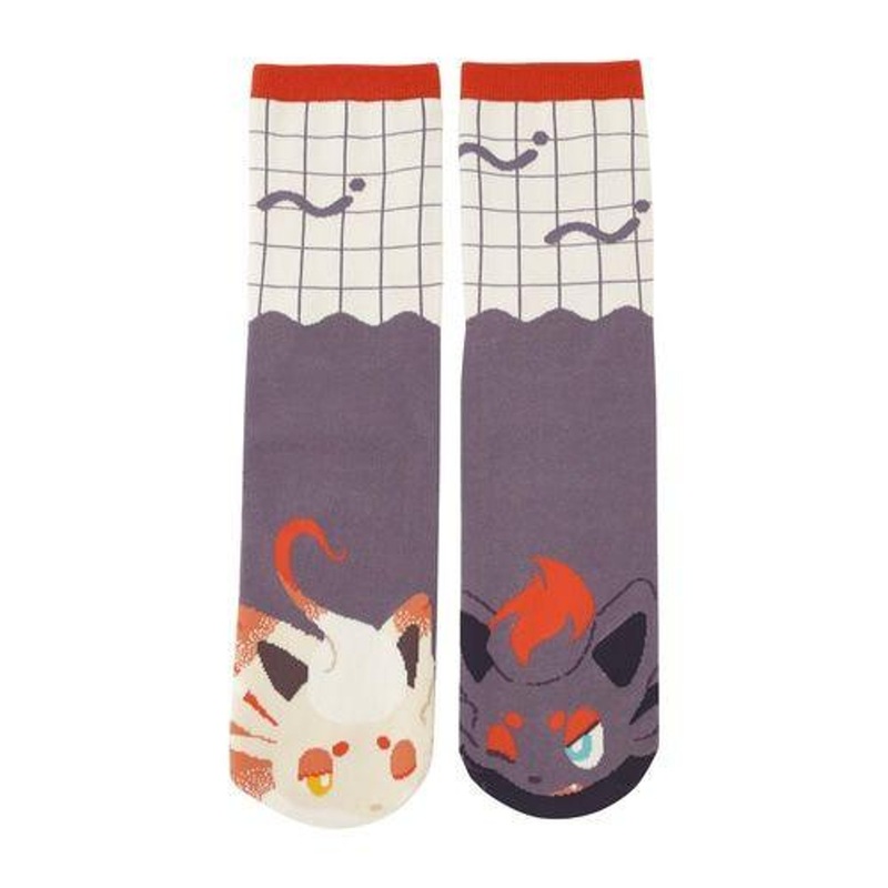 Pokemon Center Original Middle Socks Zorua & Hisui Zorua (19-21cm)