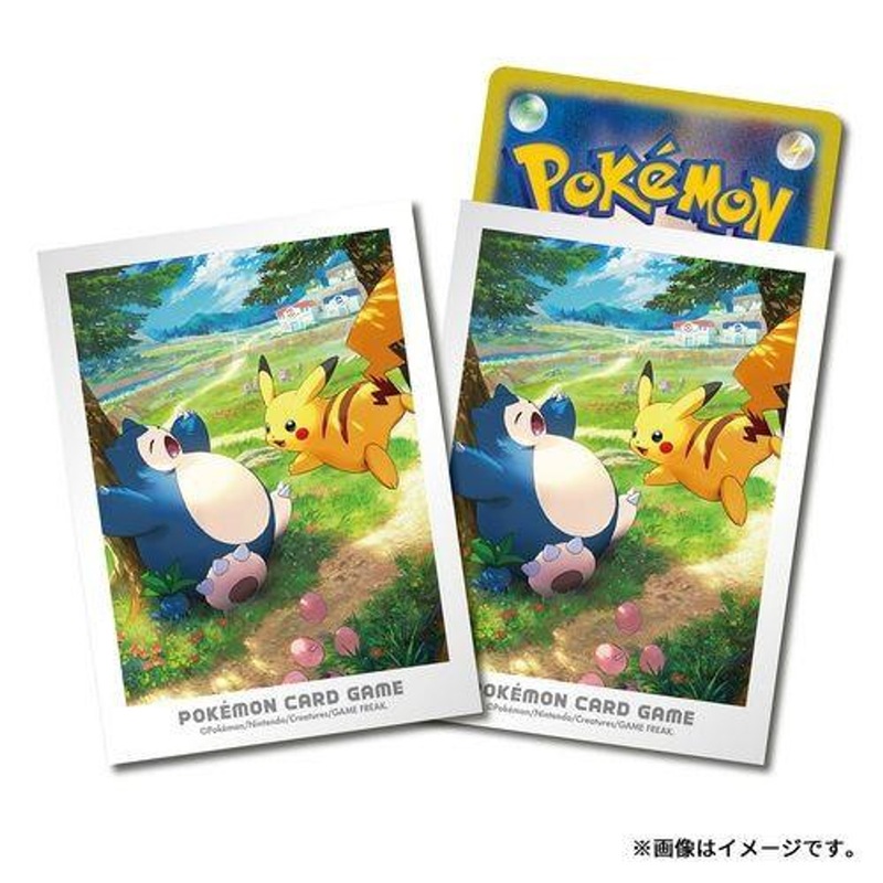 Pokemon TCG Deck Sleeves Kanto Adventure Pikachu & Snorlax