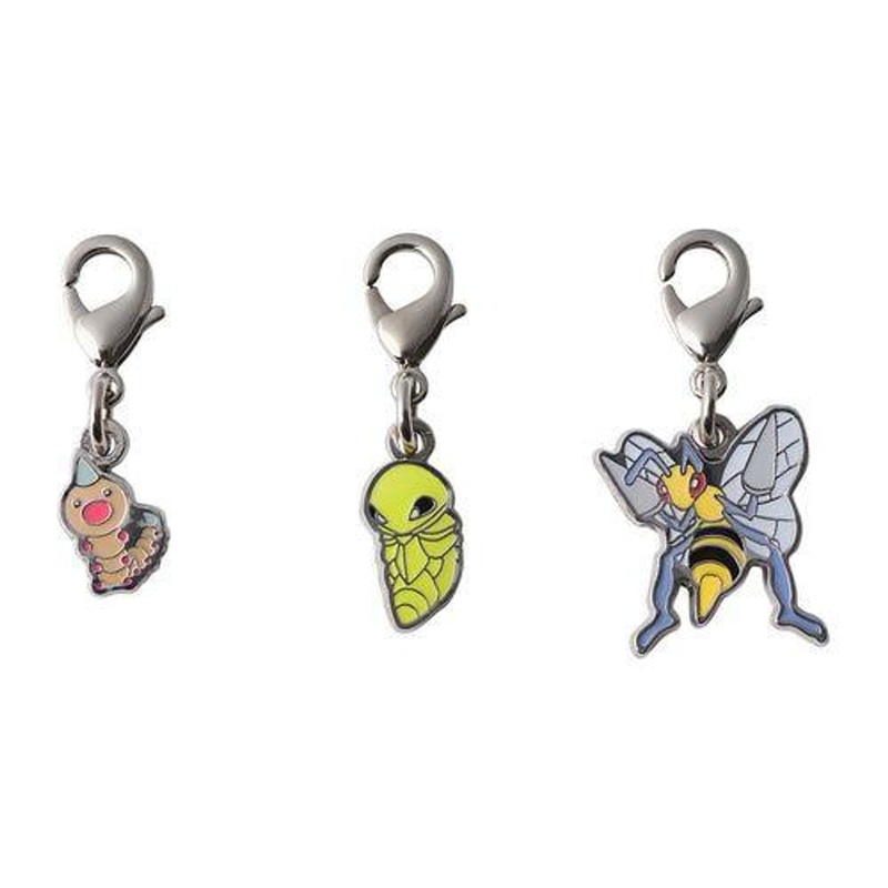 Pokemon Center Original National Pokedex Metal Charm 013- 014- 015
