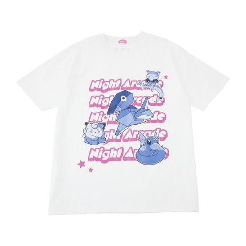 Pokemon Center Original T-Shirt Night Arcade White Free