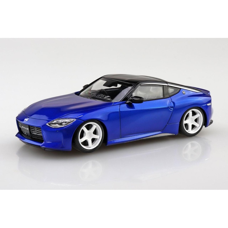 Aoshima RakuPla Snap Kit No.17CU-SB Nissan RZ34 Fairlady Z Custom Wheel (Seiran Blue) Plastic Model