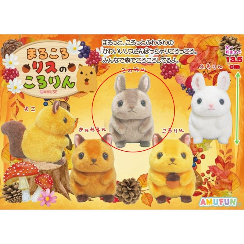 Amuse Marukoro Squirrel’s Kororin Plush Toy Konomin