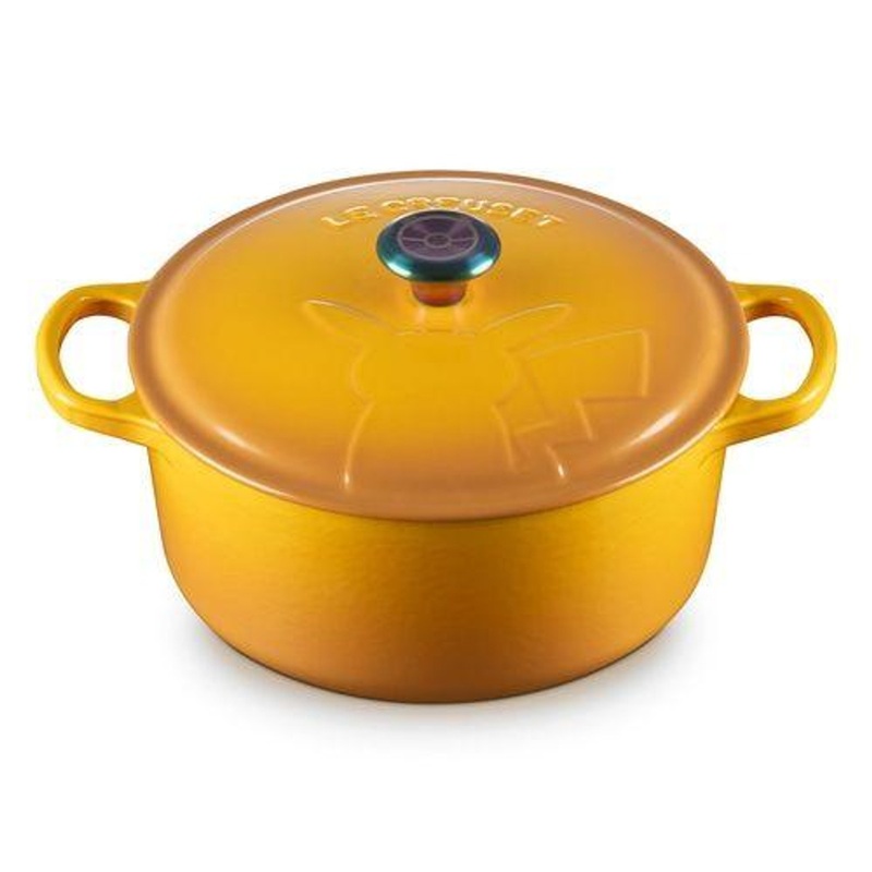 Pokemon Center [Le Creuset] Signature Cocotte Ronde 22cm Nectar (Iridescent Knob)