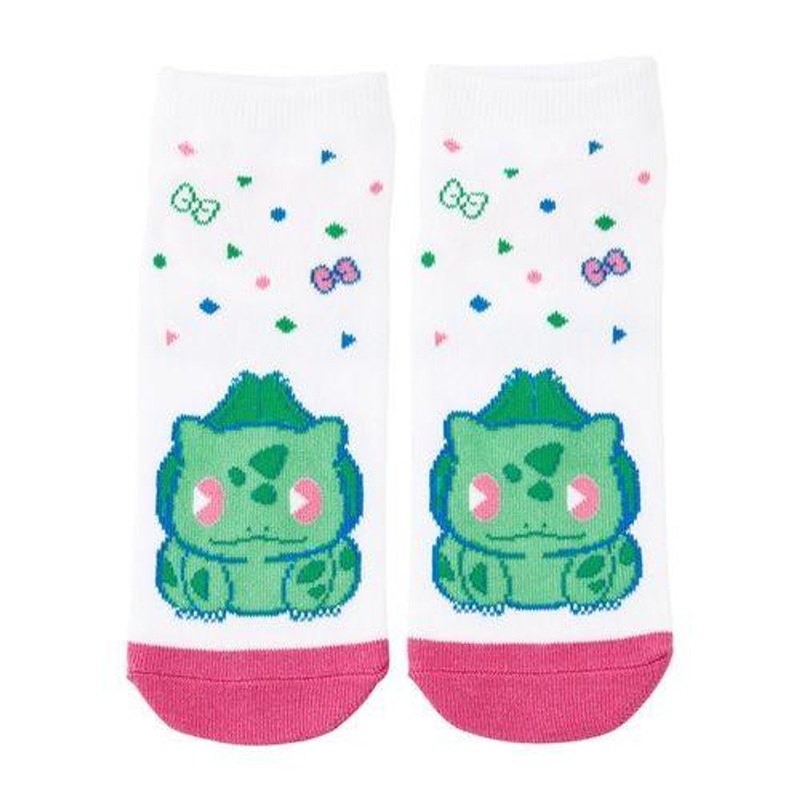 Pokemon Center Original Short Socks Psyco Soda Refresh Bulbasaur (23-25cm)