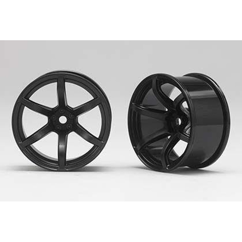 Yokomo RP-6213B8A 6-Spoke Wheel (Black) 2 Pieces Included For Drift Offset 8mm