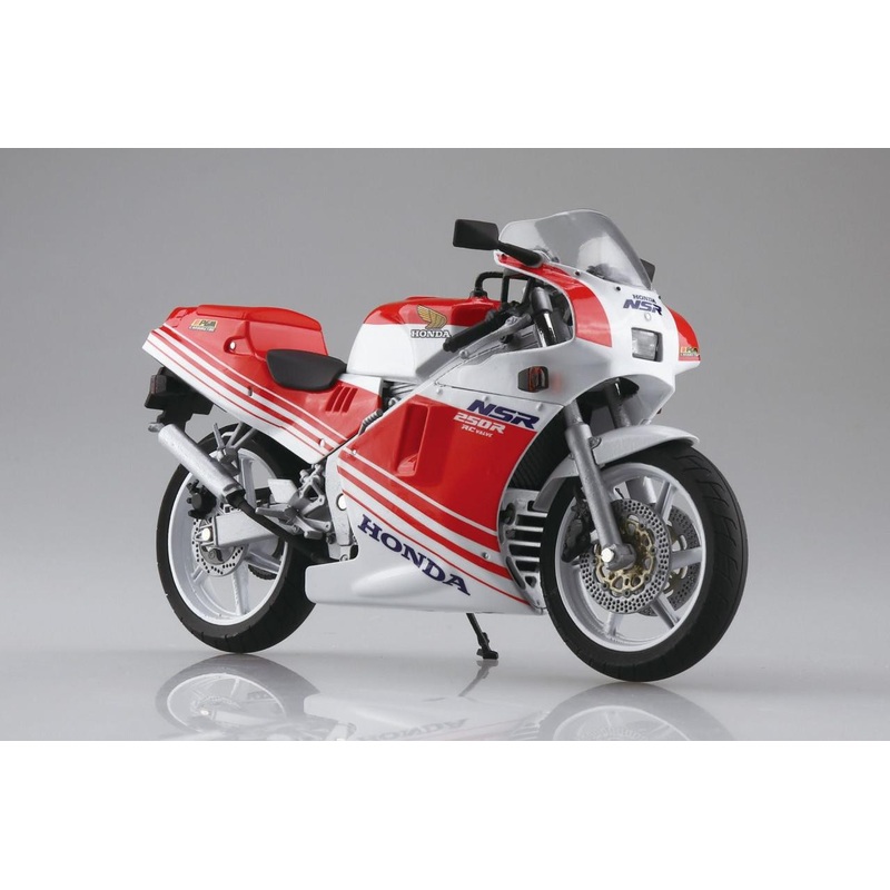 Aoshima SKYNET 1/12 Honda NSR250R ’88 Fighting Red/Ross White Finished Model