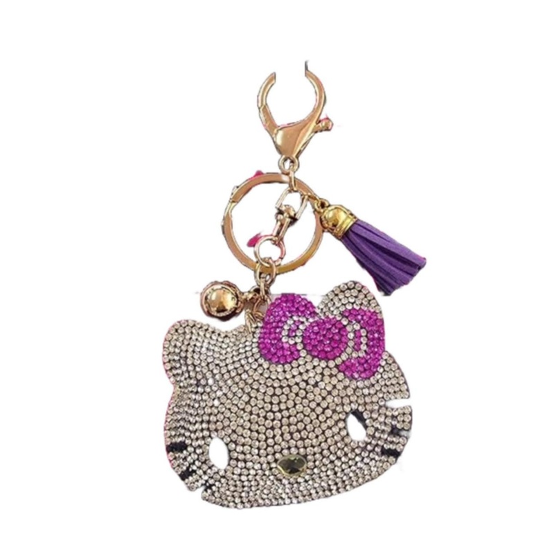 Sanrio Glittering Leather Key Holder Kitty PU