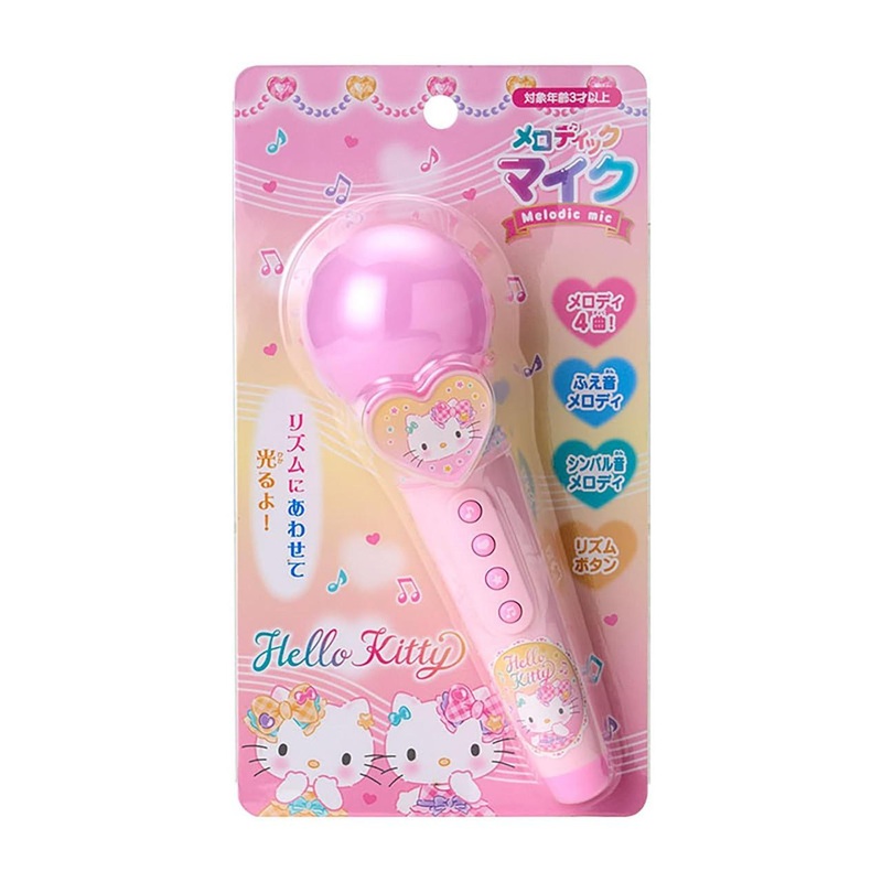Sanrio Hello Kitty Melodic Microphone Toy for Children Pink Glowing Gift 090816