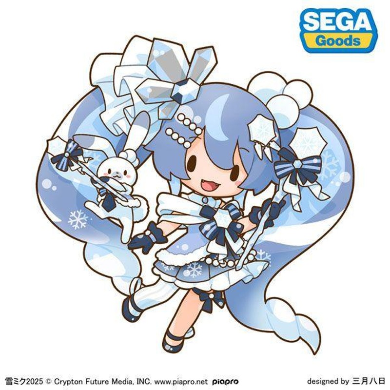 Sega Fave Snow Miku 2025 Fuwa Petit Jumbo Plush Toy