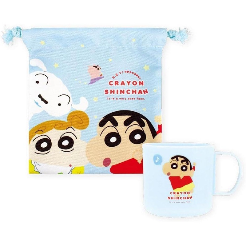 T’s Factory Shinchan Plastic Cup And Drawstring Bag Set Appuppu!