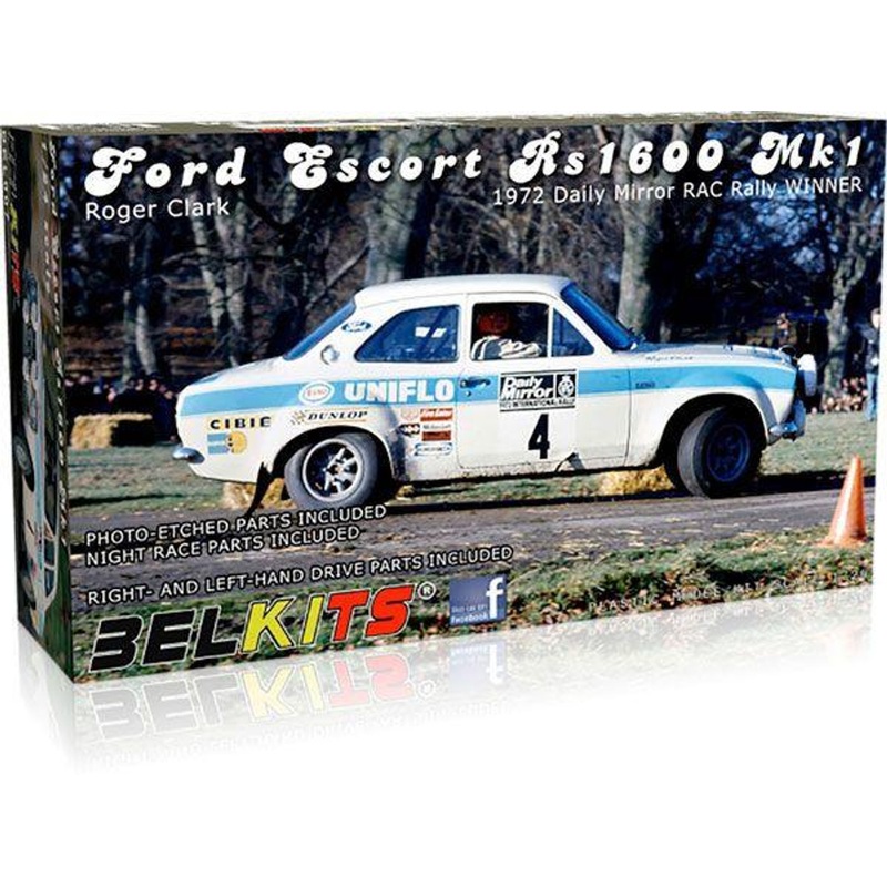 Platz 1/24 Ford Escort RS1600 MK.I 1972 RAC Rally Winner Plastic Model