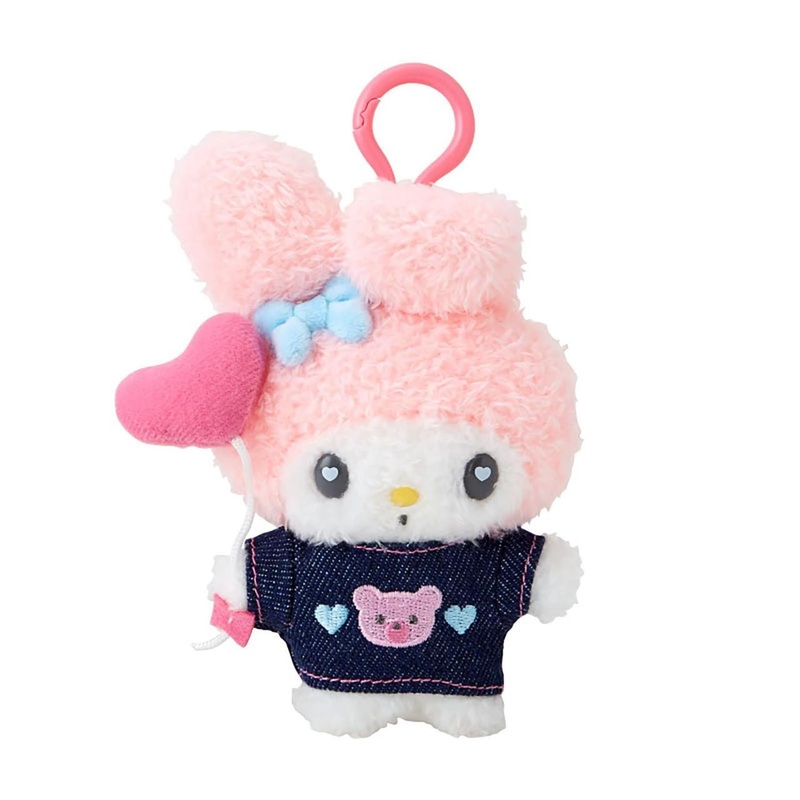 Sanrio My Melody Mascot Holder (Denim Patch) Plush Keychain