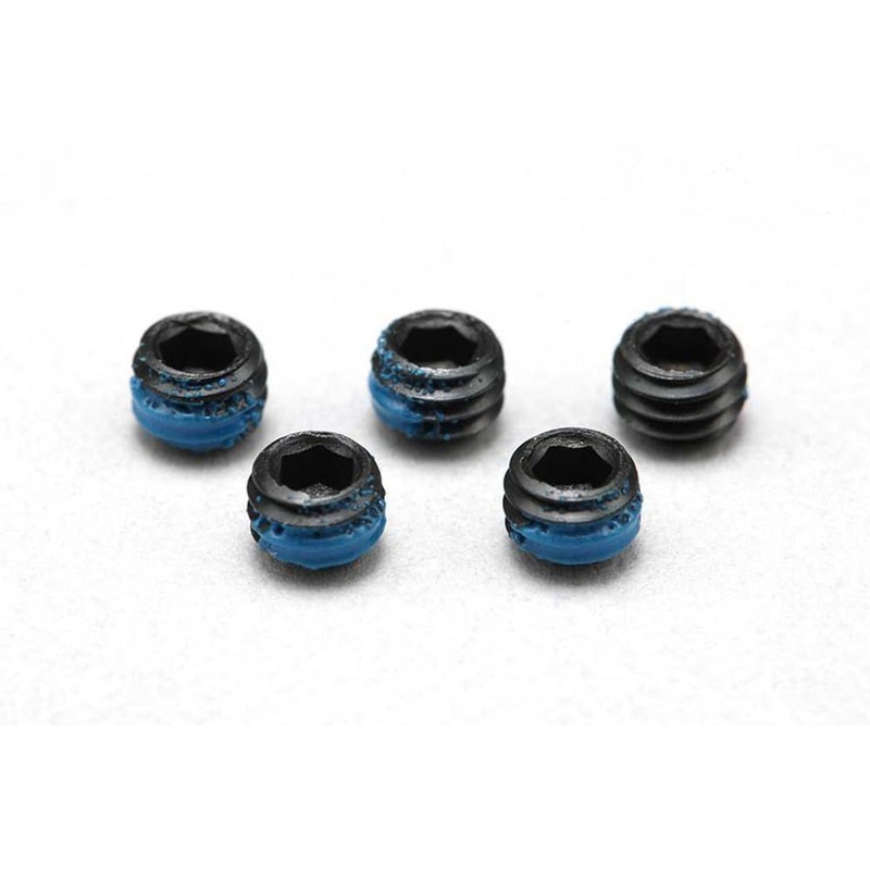 Yokomo ZC-SS43LFA M4x3mm Set Screw Tip Flat Neji Lock Applied 5 Pieces Included