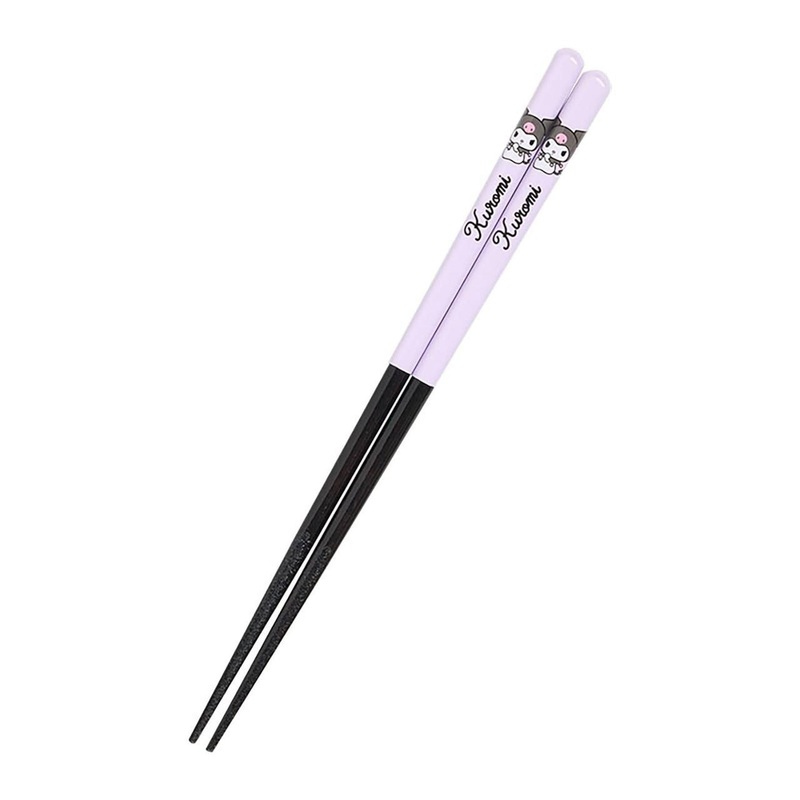 Sanrio Kuromi Chopsticks Non-Slip Processing Easy to Grip Made of Natural Wood Material