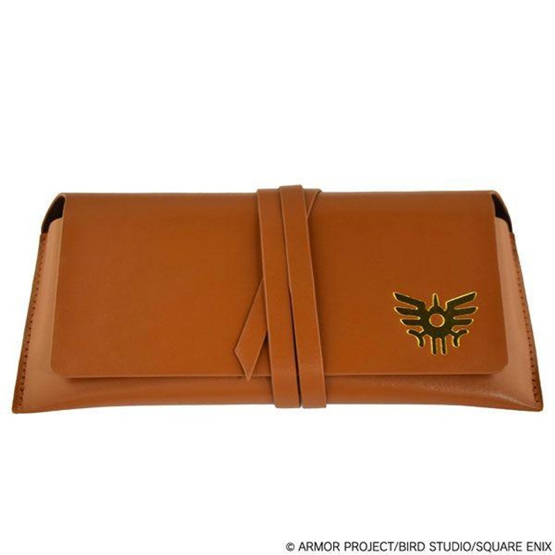 Square Enix Dragon Quest Gold Foiled-stamp Mark of Erdrick Embroidery Glasses Case