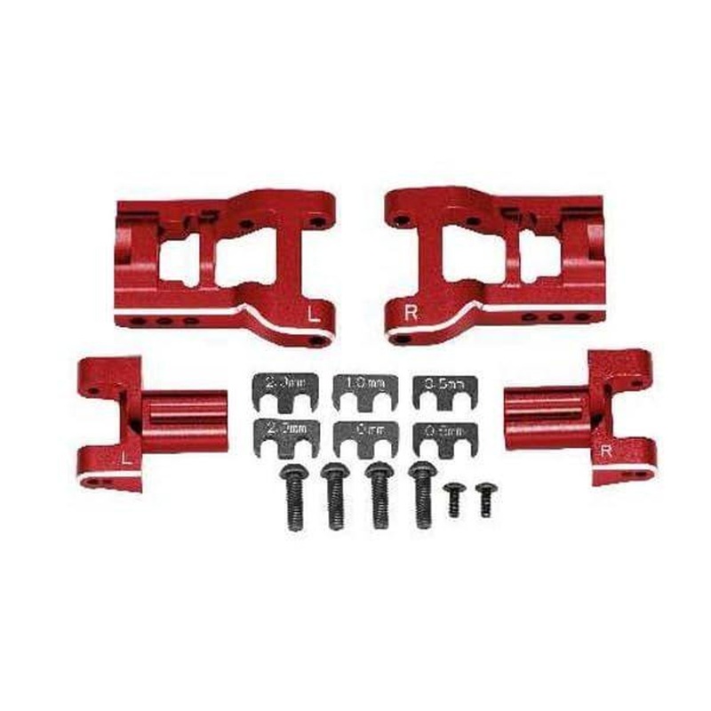 Yokomo Y2-R08RASA Adjustable Rear “H” Arm Kit RD/SD Series For Short Arm (Red)