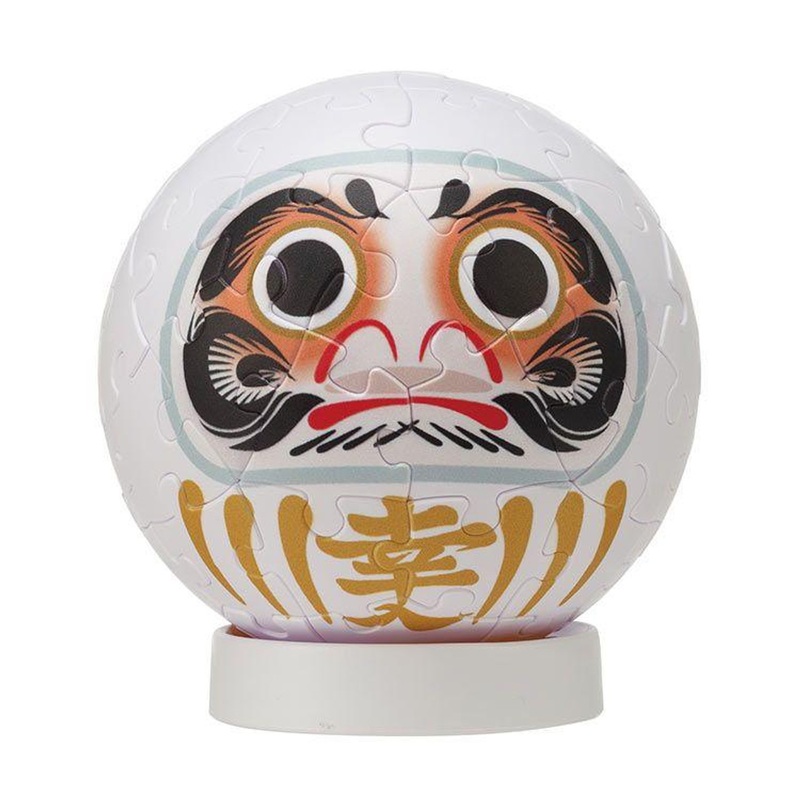 Jigsaw Puzzle Puzzle Kororin White Daruma Spherical Puzzle (60 Pieces)