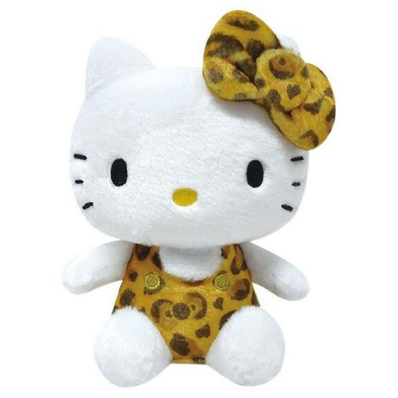 Kcompany Hello Kitty Leopard Print Series Sitting Plush Brown
