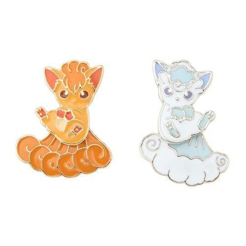 Pokemon Center Original Earrings Featuring Vulpix & Alolan Vulpix