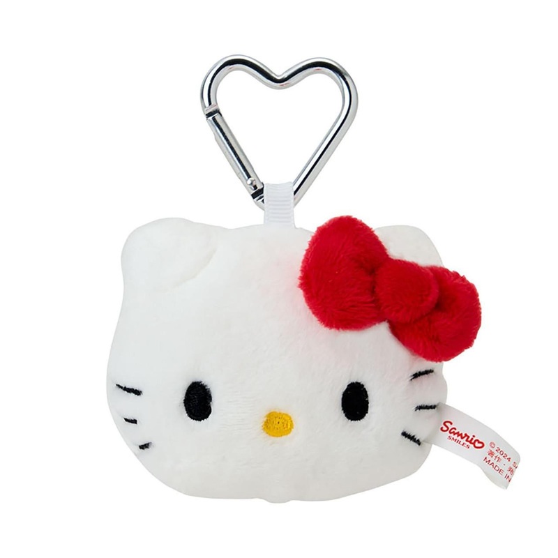 Sanrio Other Face-Shaped Mascot Holder (I Love Hello Kitty) Red