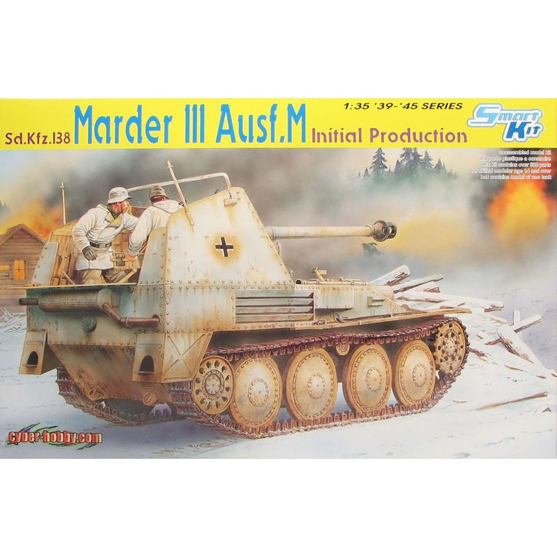 DRAGON 1/35 WWII German Army Anti-tank Self-Propelled Gun Marder III M Type Early Production Plastic Model