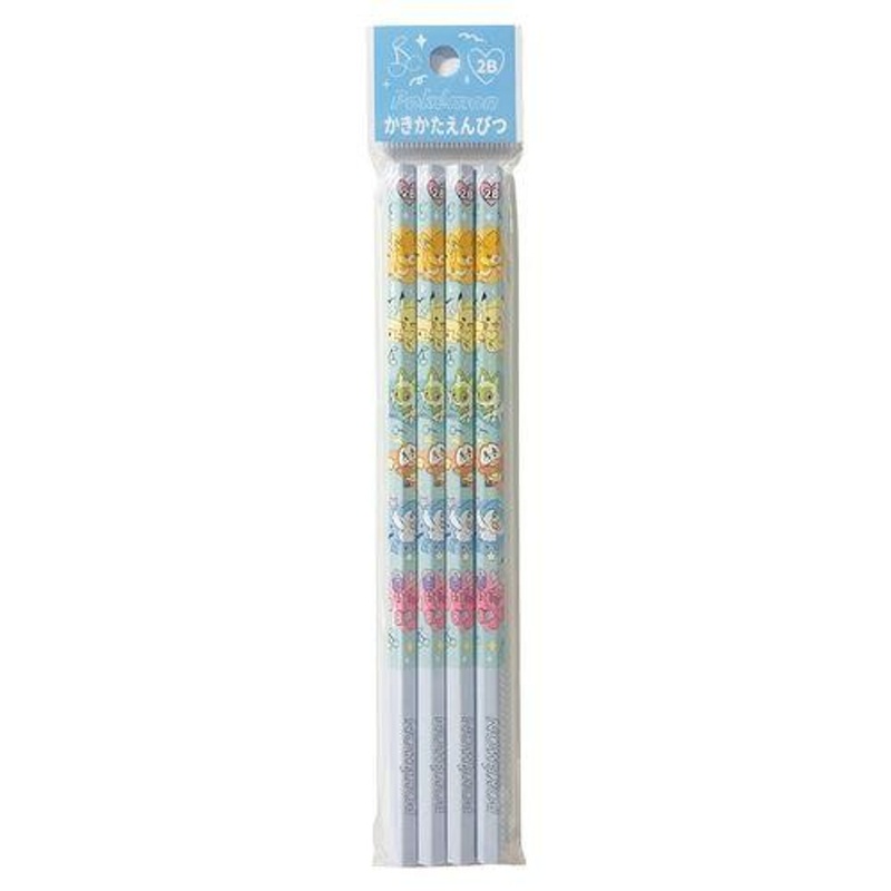 Pokemon Center Writing Pencil 2B Pack Of 4 Colorful Pop Series