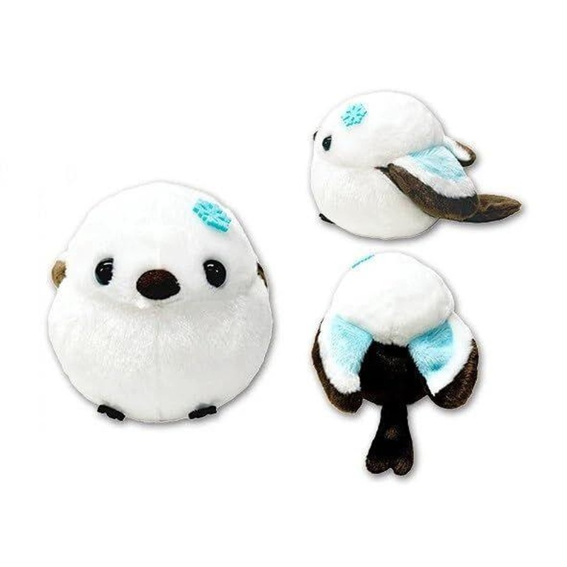 Amuse Plump Long-Tailed Tit Plushie Snow Fairy Shima-Chan