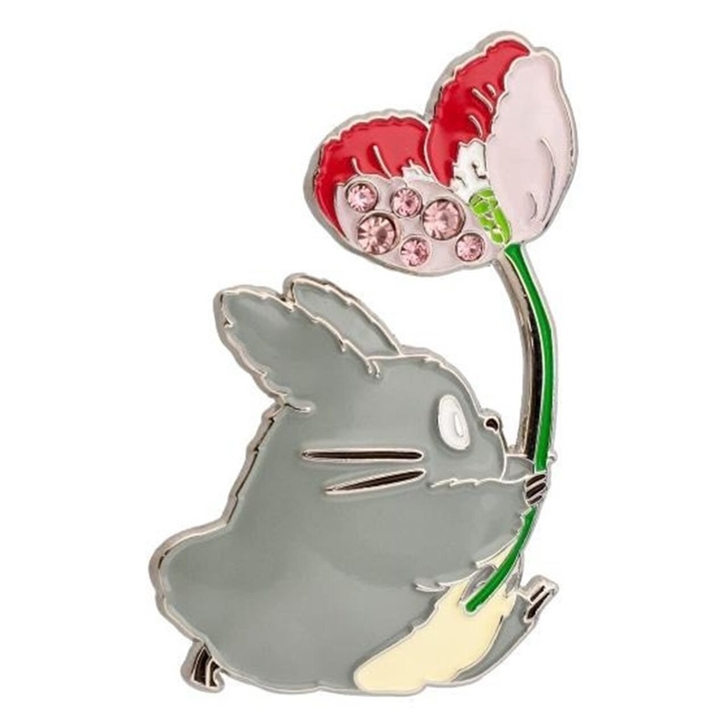 Studio Ghibli My Neighbor Totoro Metal Brooch Totoro Flower