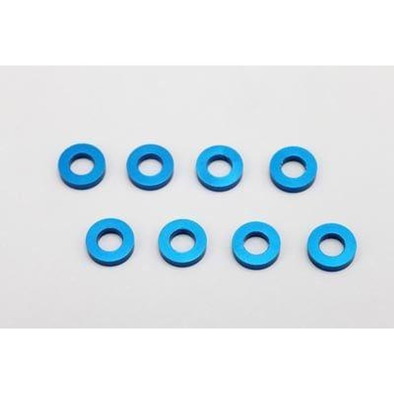 Yokomo ZC-A3615A Diameter 3xDiameter 6×1.5mm Aluminum Shim 8 Pieces Included (Blue)
