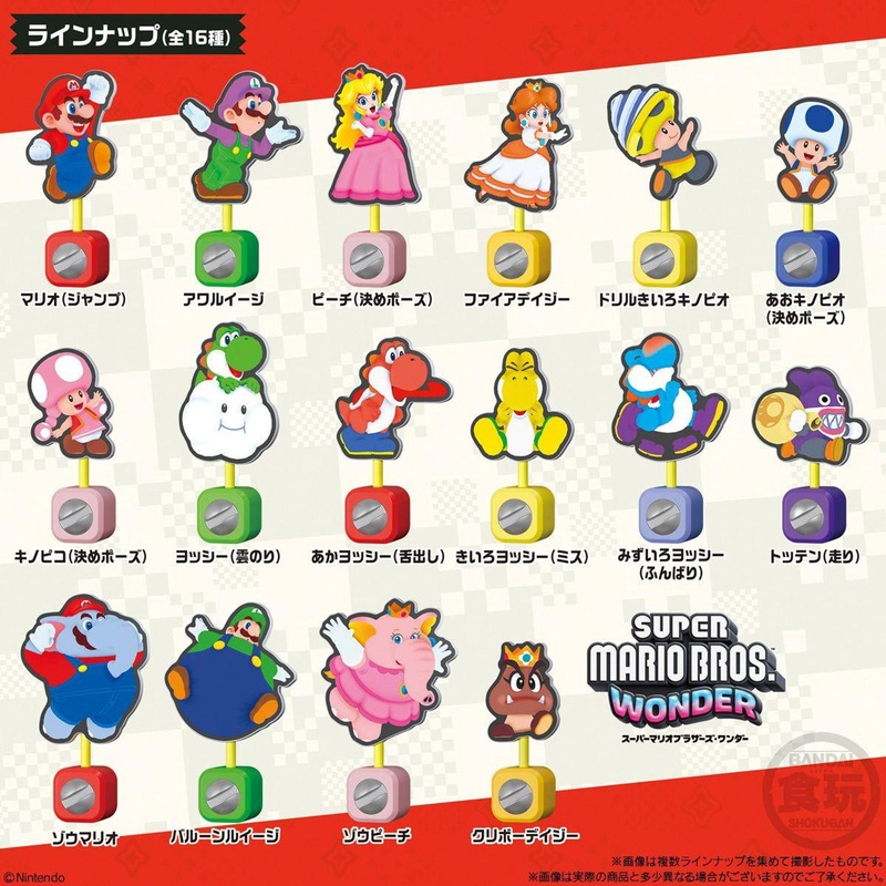 Bandai Candy Super Mario Bros. Wonder Clip Stand Collection 16pcs Box