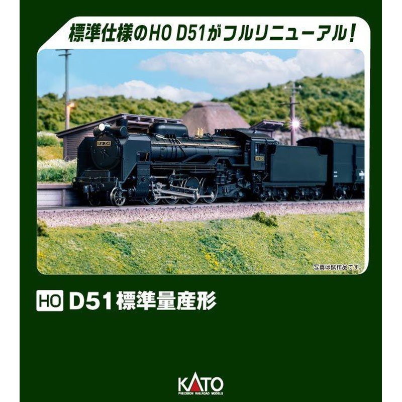 Kato 1-203 Steam Locomotive D51 Standard Production Type (HO scale)